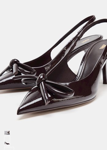 Kahverengi Tokalı İnce Topuklu Kadın Ayakkabı - Görsel 4