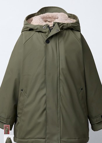 Gri Sırtı Kürklü Su Geçirmez Erkek Çocuk Mont - Görsel 2