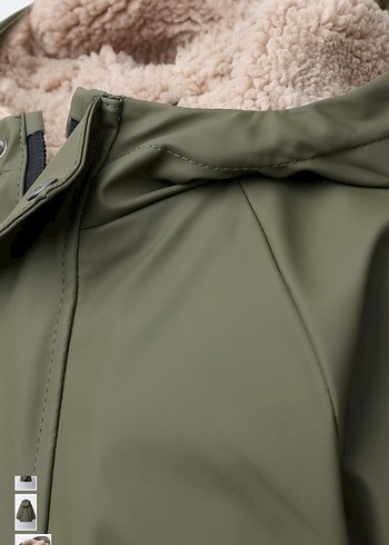 Gri Sırtı Kürklü Su Geçirmez Erkek Çocuk Mont - Görsel 5