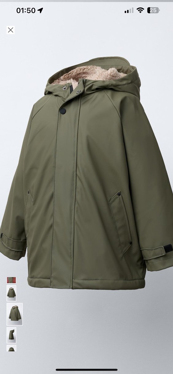 Gri Sırtı Kürklü Su Geçirmez Erkek Çocuk Mont - Görsel 3