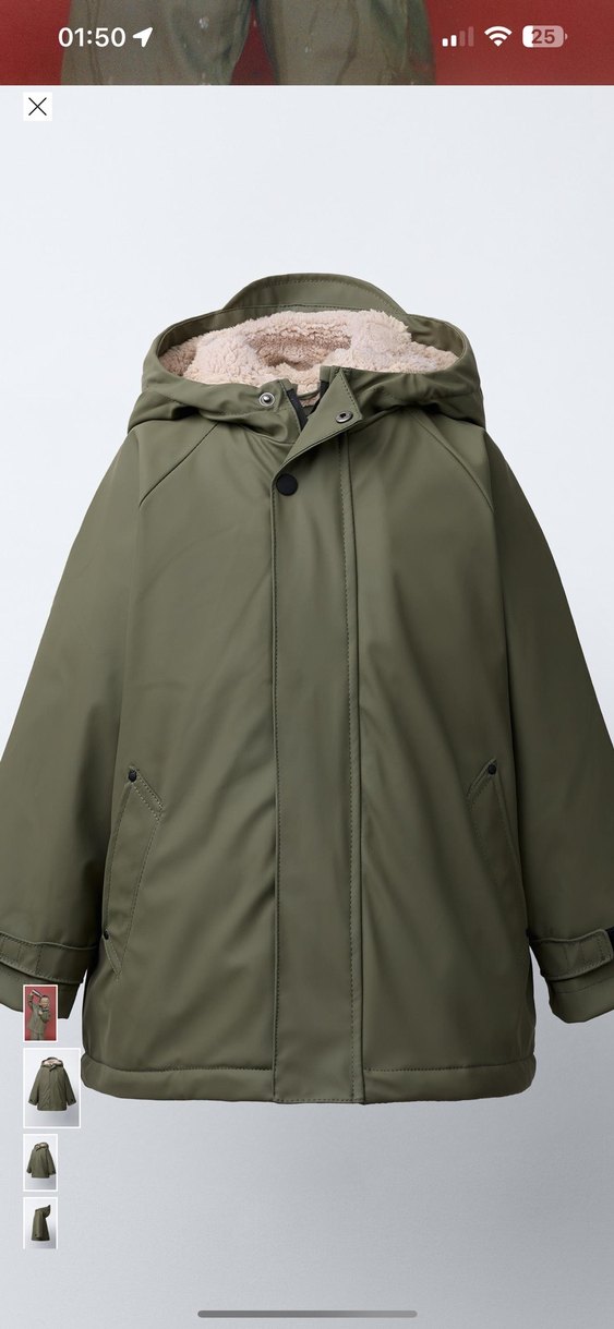 Gri Sırtı Kürklü Su Geçirmez Erkek Çocuk Mont - Görsel 2