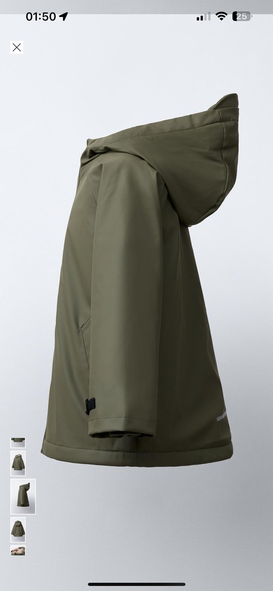 Gri Sırtı Kürklü Su Geçirmez Erkek Çocuk Mont - Görsel 4