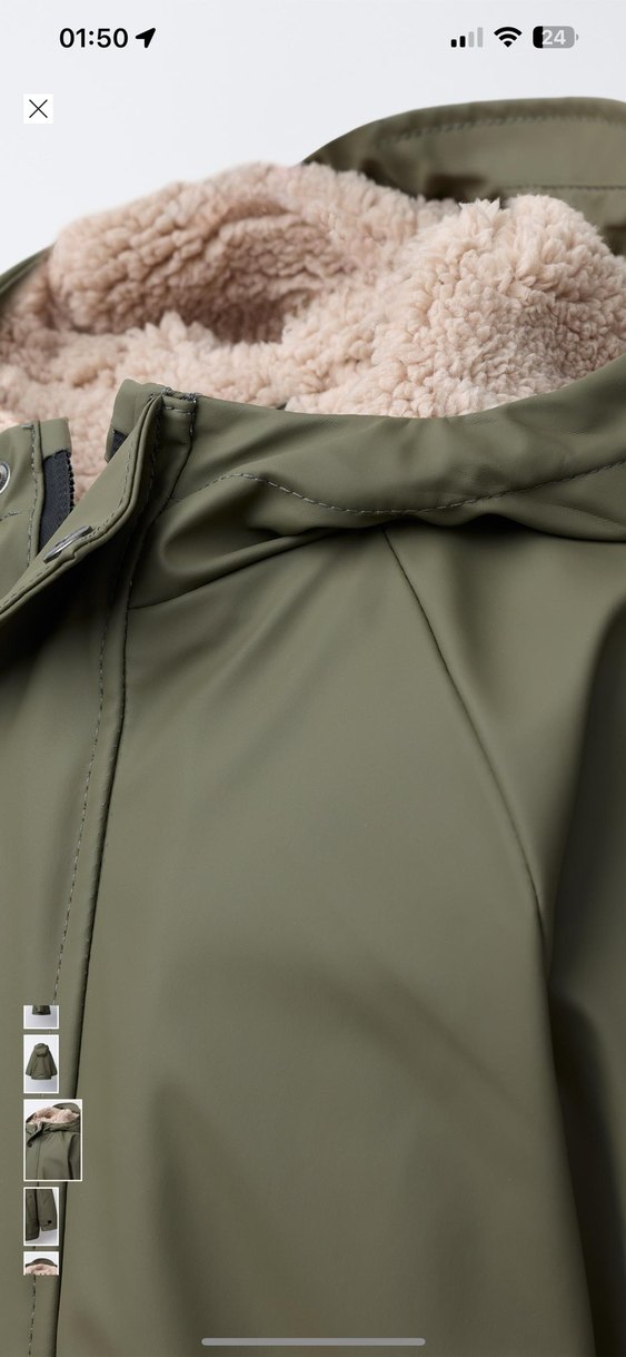 Gri Sırtı Kürklü Su Geçirmez Erkek Çocuk Mont - Görsel 5