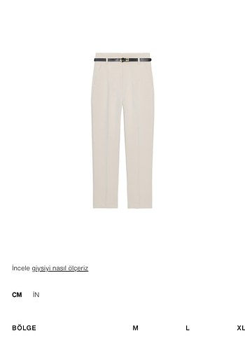 Zara kemerli yüksel bel pantolon - Görsel 10