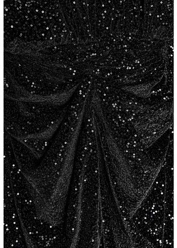 Zara vatkalı pullu elbise - Görsel 6