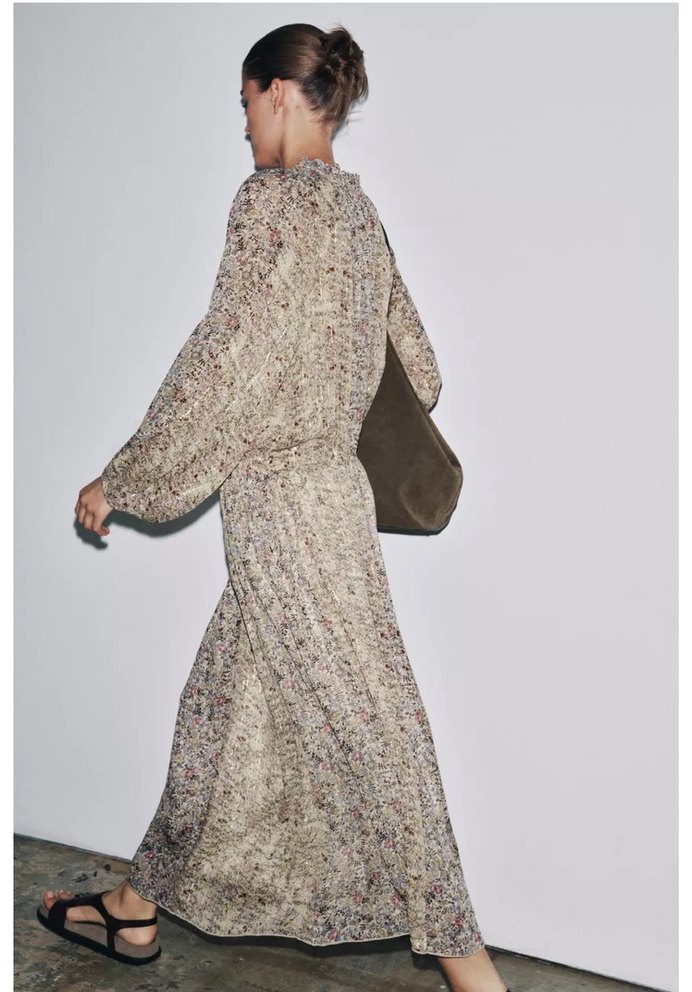 Zara metalik iplikli elbise - Görsel 5