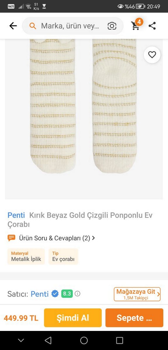 Penti Ev Çorabı - Görsel 5