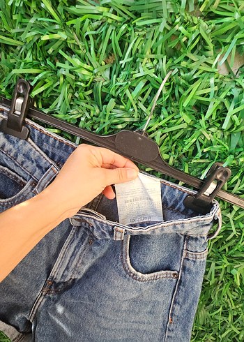 bershka 36 beden yuksek bel kot short - Görsel 5