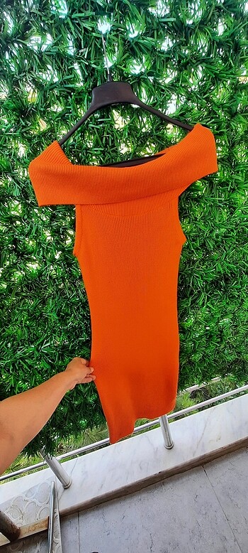 m Beden turuncu Renk Asos m beden uyumlu triko elbise ????