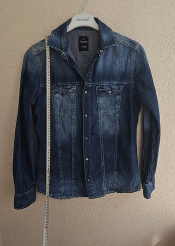 s Beden mavı jeans s/m uyumlu Koyu Mavi Kot Gömlek