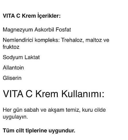  Beden PH FORMULA VITA C KREM