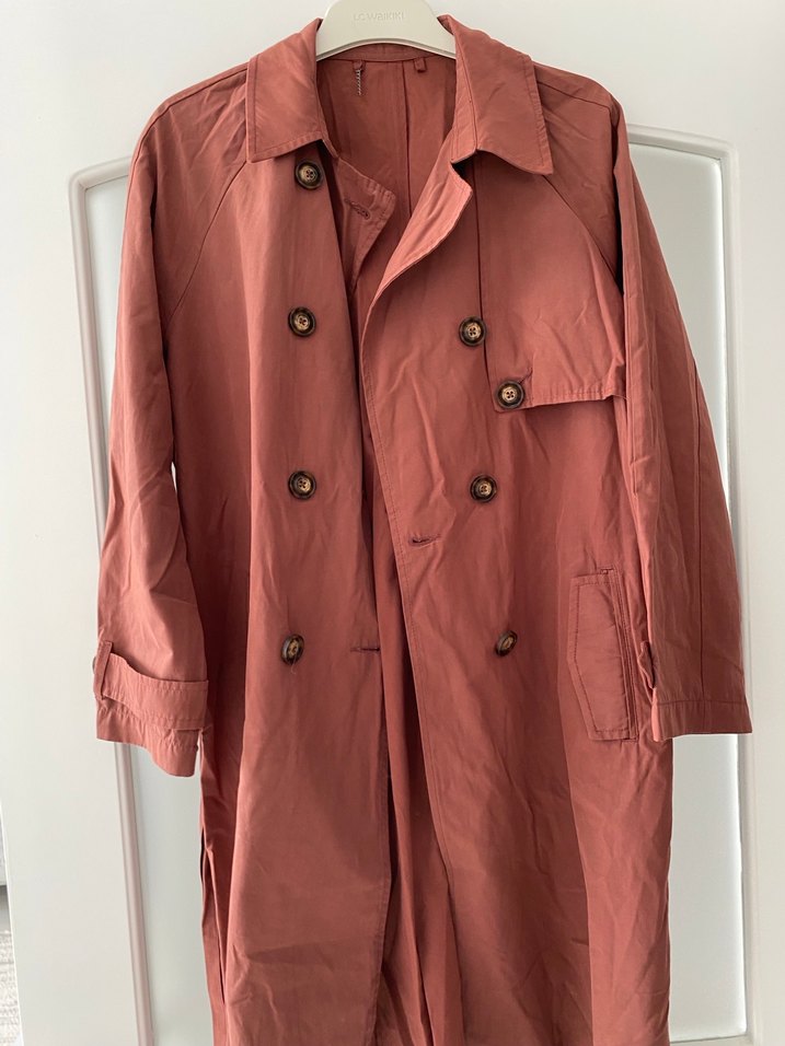 Düğmeli  Kadın Trençkot - Görsel 2