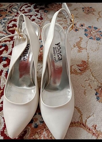 37 Beden beyaz Renk Beyaz topuklu ayakkabı