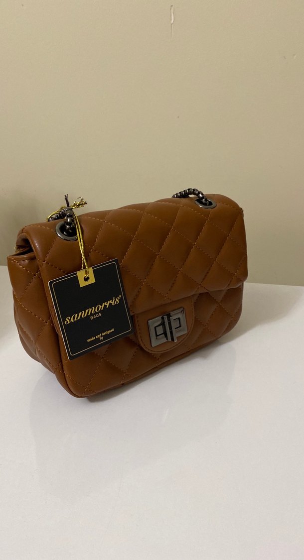 Kahverengi Deri Kadın Çanta - Görsel 3