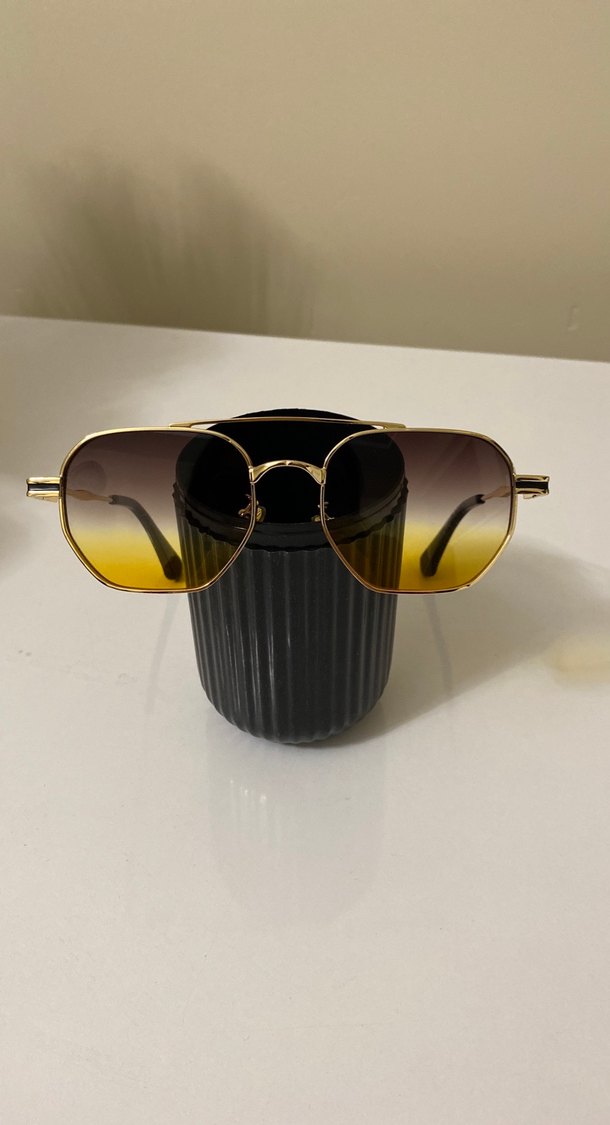 Şeffaf Sarı Kadın Gözlüğü - Görsel 2