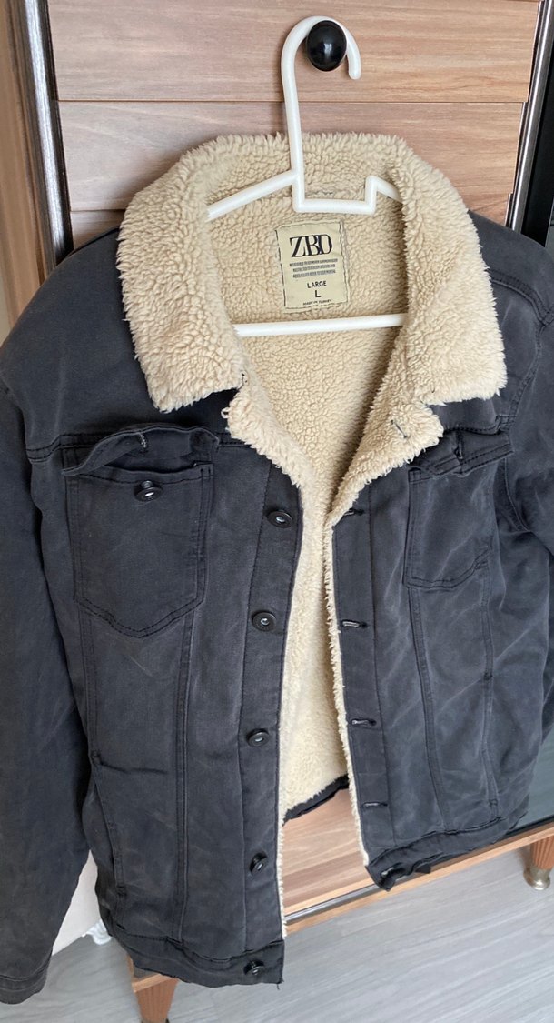 Gri Kürklü Erkek Sokak Tarzı Ceket - Görsel 4