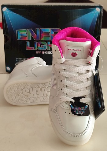 Kız Çocuk Beyaz Renkli Desenli Velcro Spor Ayakkabı - Görsel 3