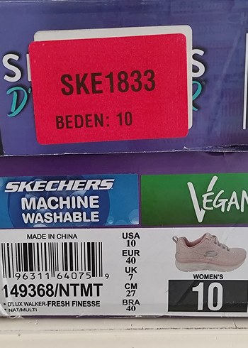 Pembe Skechers D'LUX WALKER Kadın Spor Ayakkabı - Görsel 5