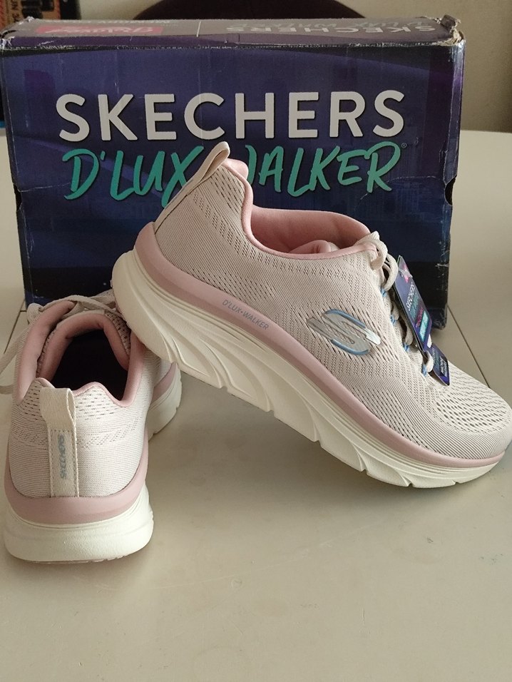 Pembe Skechers D'LUX WALKER Kadın Spor Ayakkabı - Görsel 2