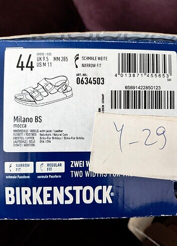 44 Beden Birkenstock Milano 