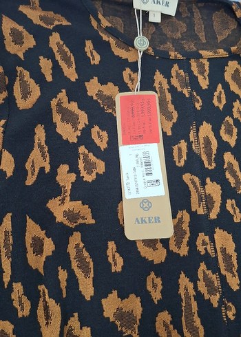 Kahverengi Leopar Desenli Kadın Tunik - Görsel 2