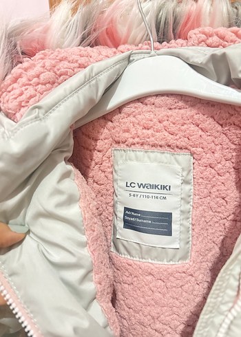 Kız Çocuk Gri Kürklü Mont LCW - Görsel 2