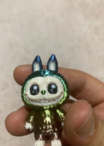 Renkli Parlak Mini Labubu Anahtarlık Çanta Süsü