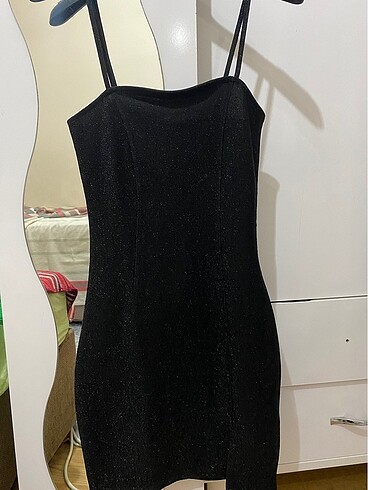 Parlak mini h&m elbise