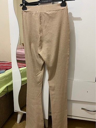 xs Beden camel Renk Koton aşırı raht kumaş pantolon