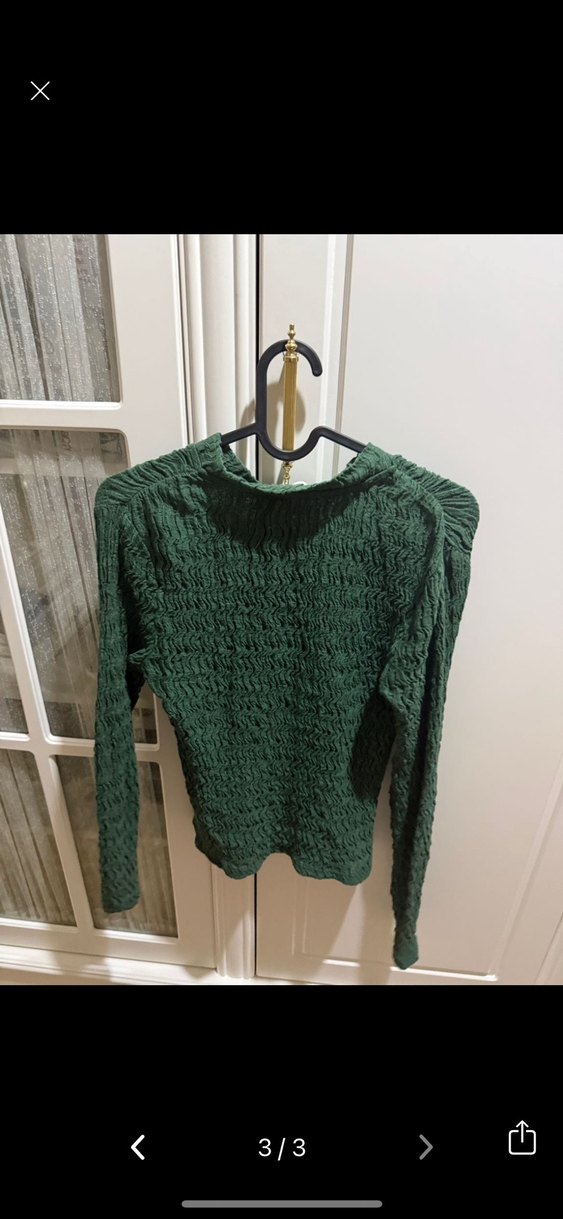 mango yeşil bluz - Görsel 3