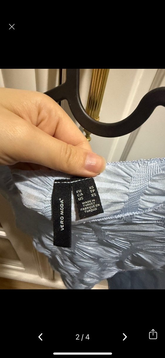 Mavi kadın bluz - Görsel 2