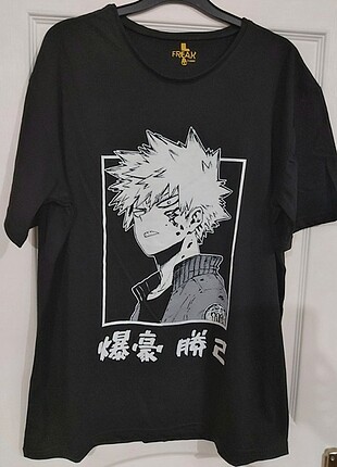 My Hero Academia anime baskılı t-shirt 
