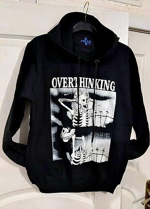 Overthinking baskılı sweat 