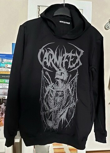 Carnifex gothic iskelet baskılı sweat 