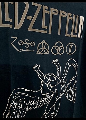 s/m Beden Led Zeppelin baskılı tshirt 
