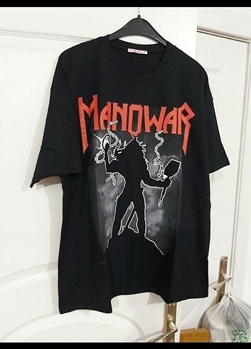 Manowar baskılı tshirt 