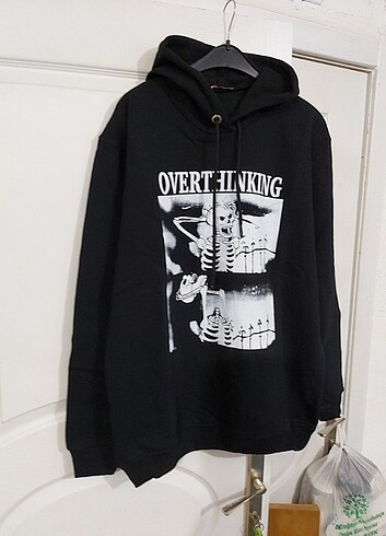 Overthinking baskılı sweat 