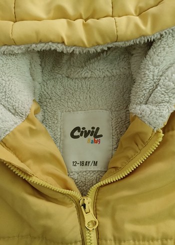 Sarı çocuk montu - Görsel 2