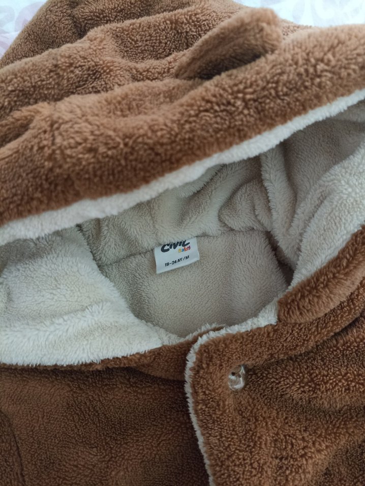 peluş çocuk mont - Görsel 3