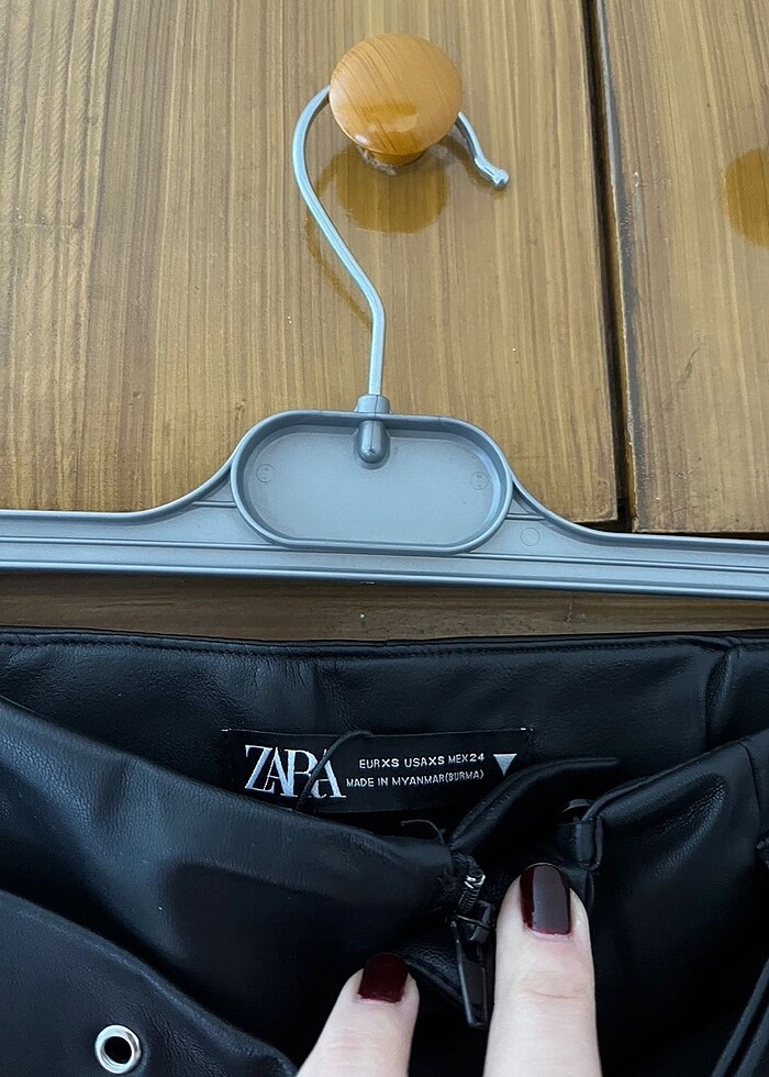 Zara deri şort - Görsel 3