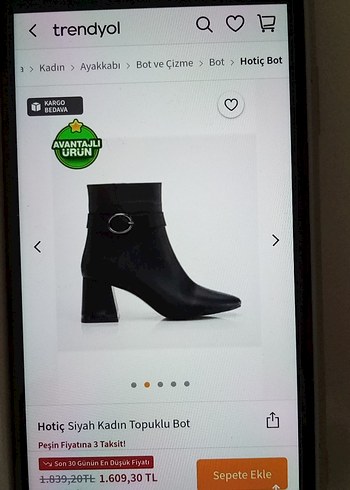 Hotiç Siyah Kadın Topuklu Bot