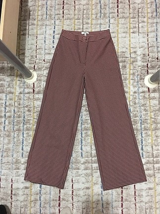 desenli geniş paça pantolon