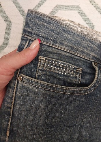 40 Beden Kadın Denim Pantolon Regular Fit 40 beden