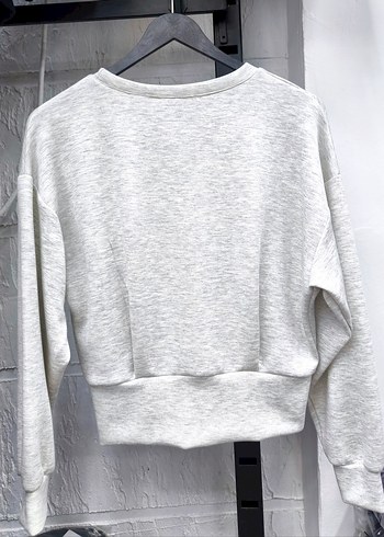 Oysho Gri Kısa Kesim Kadın Sweatshirt - Görsel 7