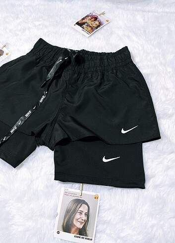 Nike Nike Çift Katlı Spor Tayt Şort