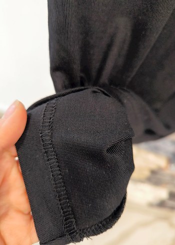 Zara Siyah İncili Pamuklu Kadın Bluz - Görsel 5