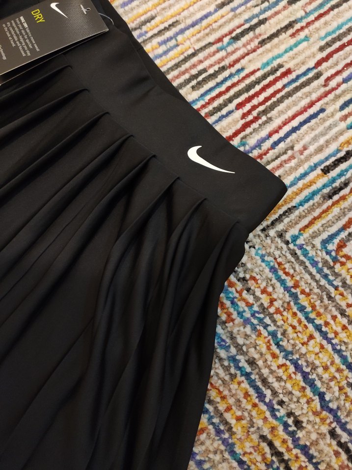 Nike Siyah Pilili Mini Spor Şortlu Etek - Görsel 3