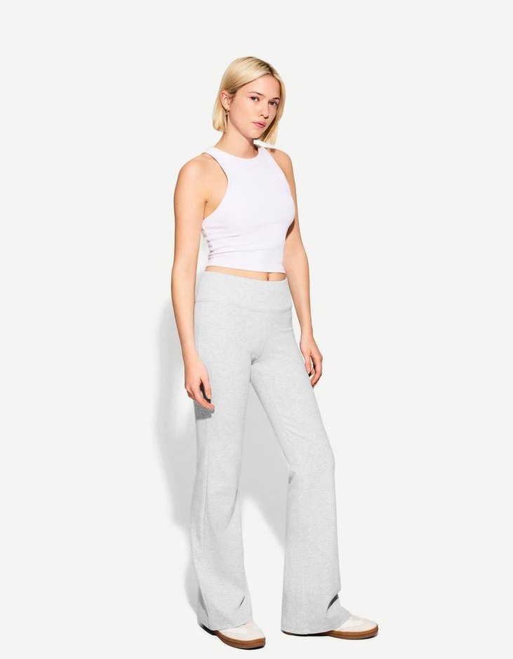 Bershka İspanyol Paça Pantolon - Görsel 5