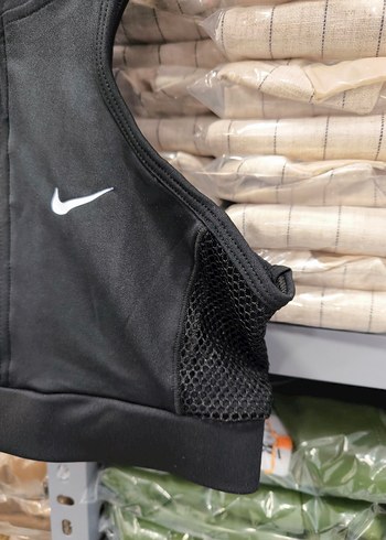 Nike Siyah Fermuarlı Kolsuz Spor Büstiyer - Görsel 2