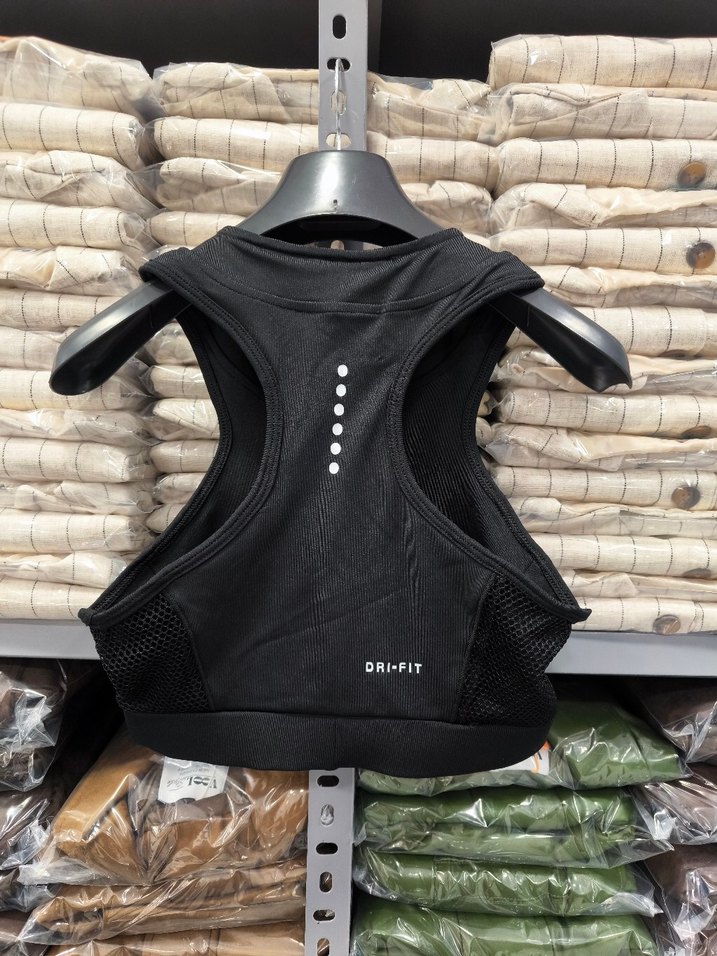 Nike Siyah Fermuarlı Kolsuz Spor Büstiyer - Görsel 4